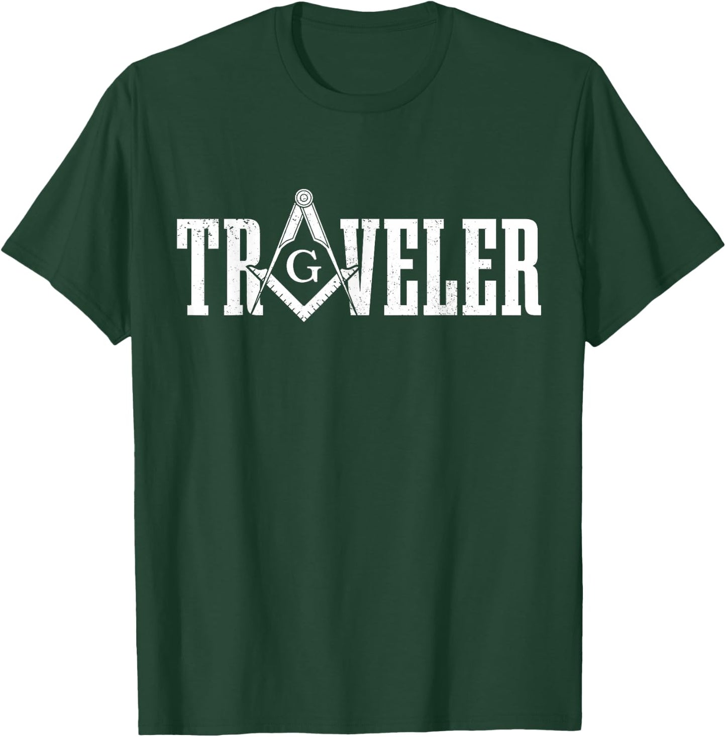 Mason Traveler Masonic Square and Compass T-Shirt - T-Shirt | Forest