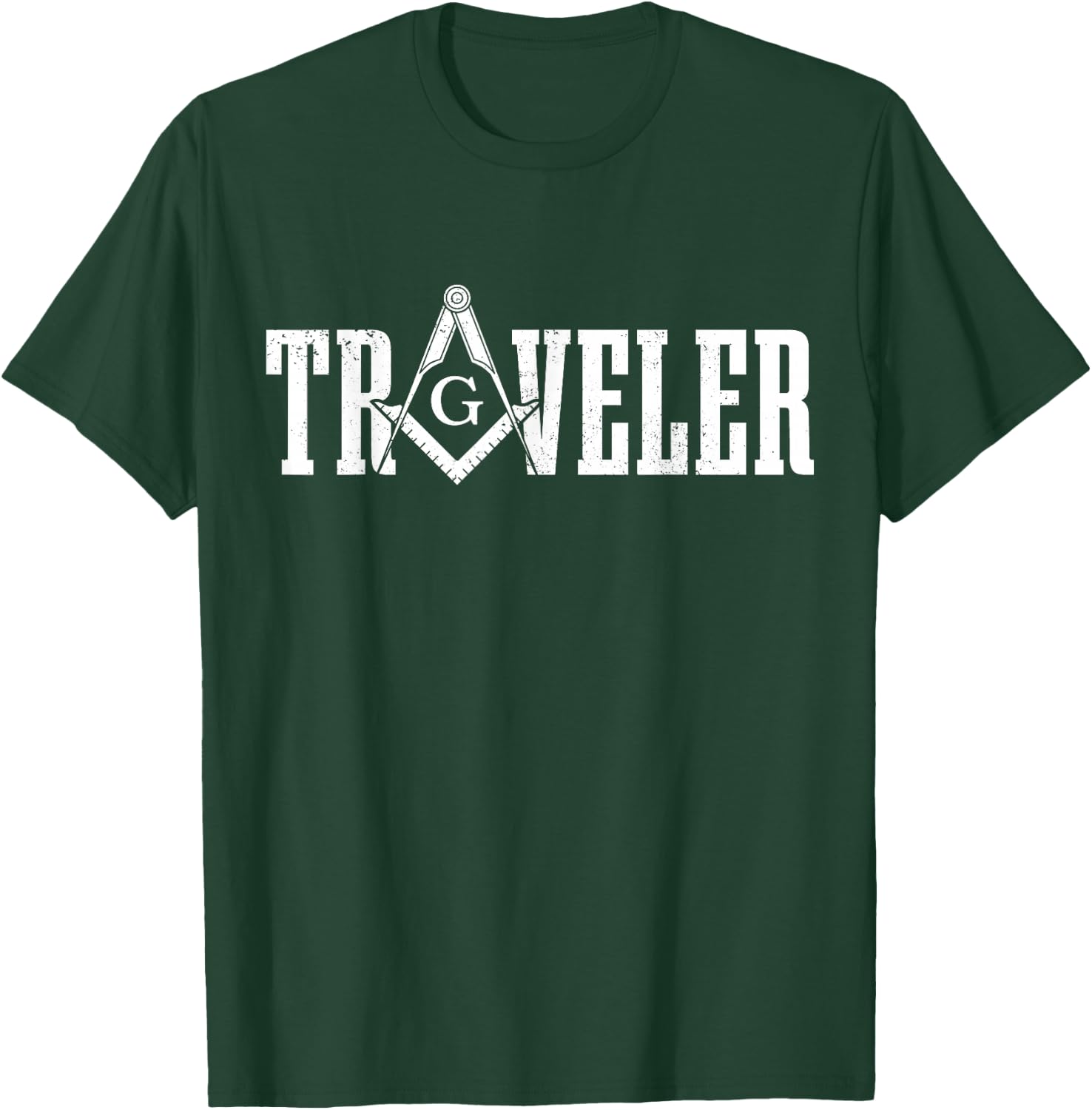 Mason Traveler Masonic Square and Compass T-Shirt - T-Shirt | Forest