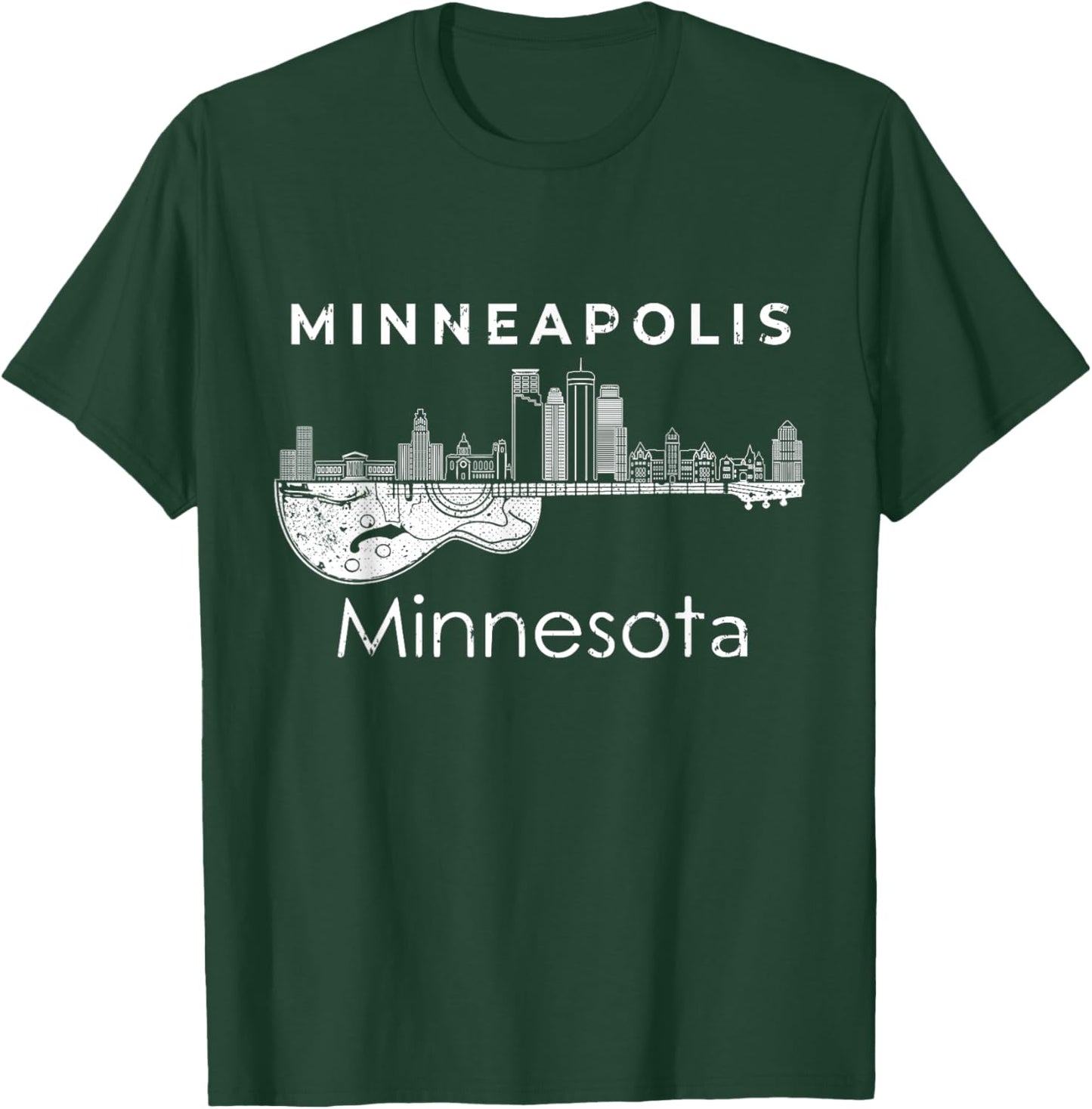 Minneapolis Souvenir Men Minnesota Music Electric Guita T-Shirt - T-Shirt | Forest