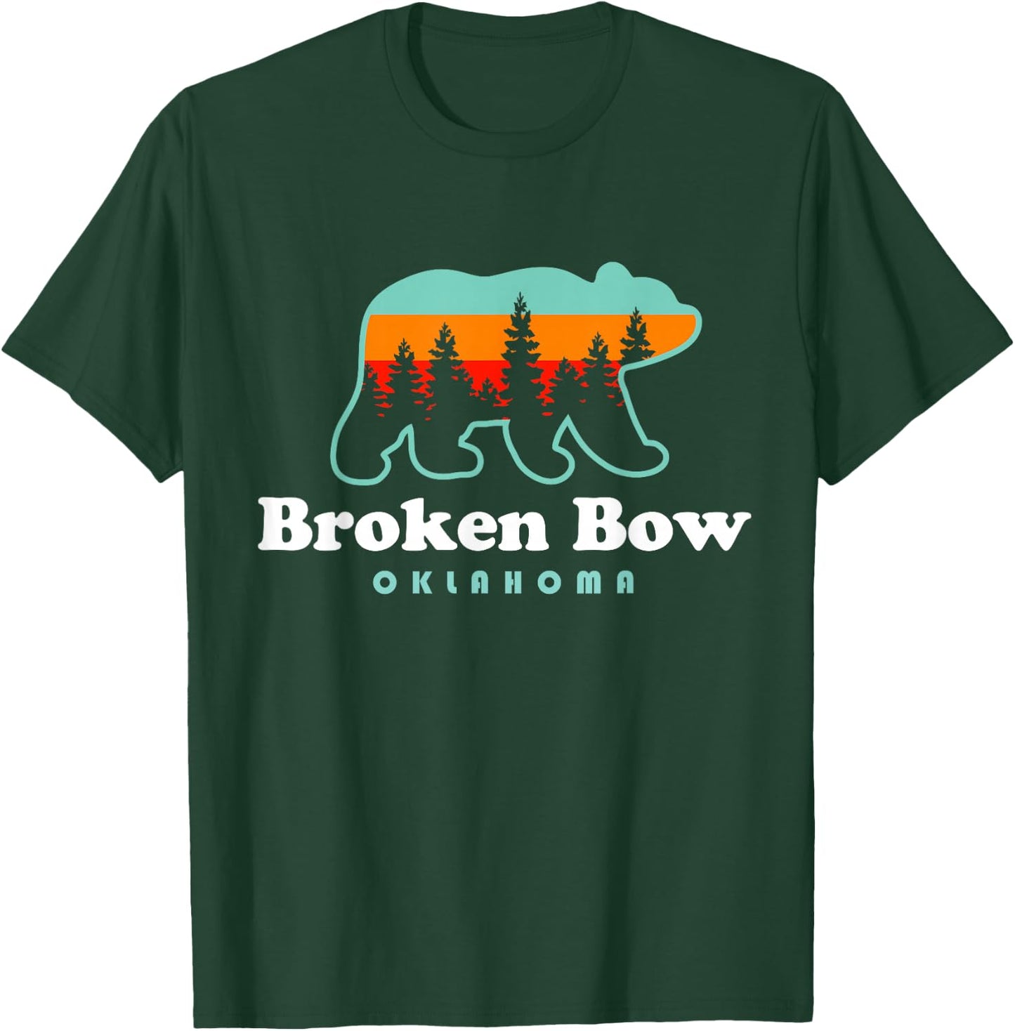 Broken Bow Oklahoma Lake Outdoors Bear T-Shirt - T-Shirt | Forest