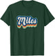 Miles First Name Boy Vintage Style 70s 80s Personalized T-Shirt - T-Shirt | Forest