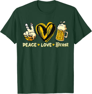 Cute Oktoberfest Costume Peace Love Prost Prost Oktoberfest T-Shirt - T-Shirt | Forest