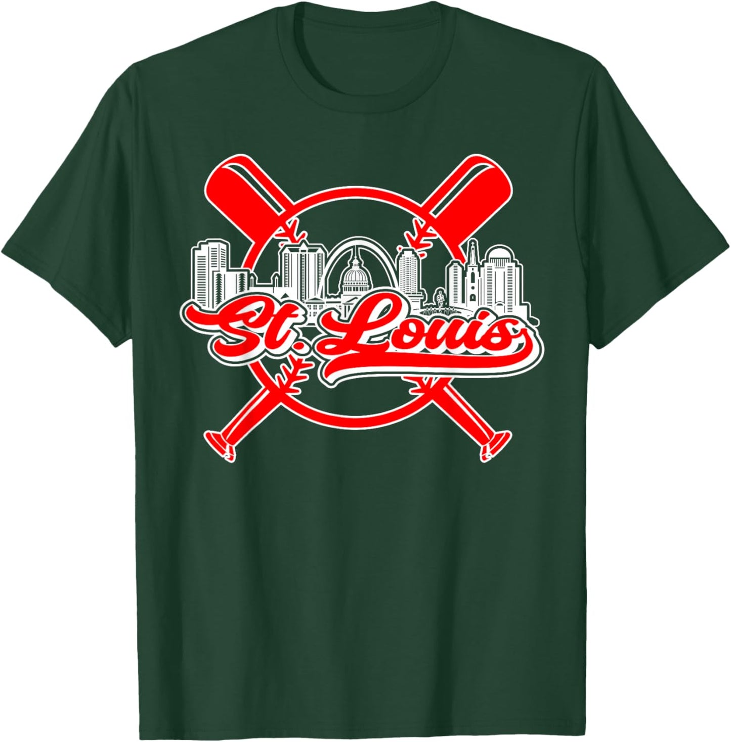 Vintage St. Louis Baseball T-Shirt - T-Shirt | Forest