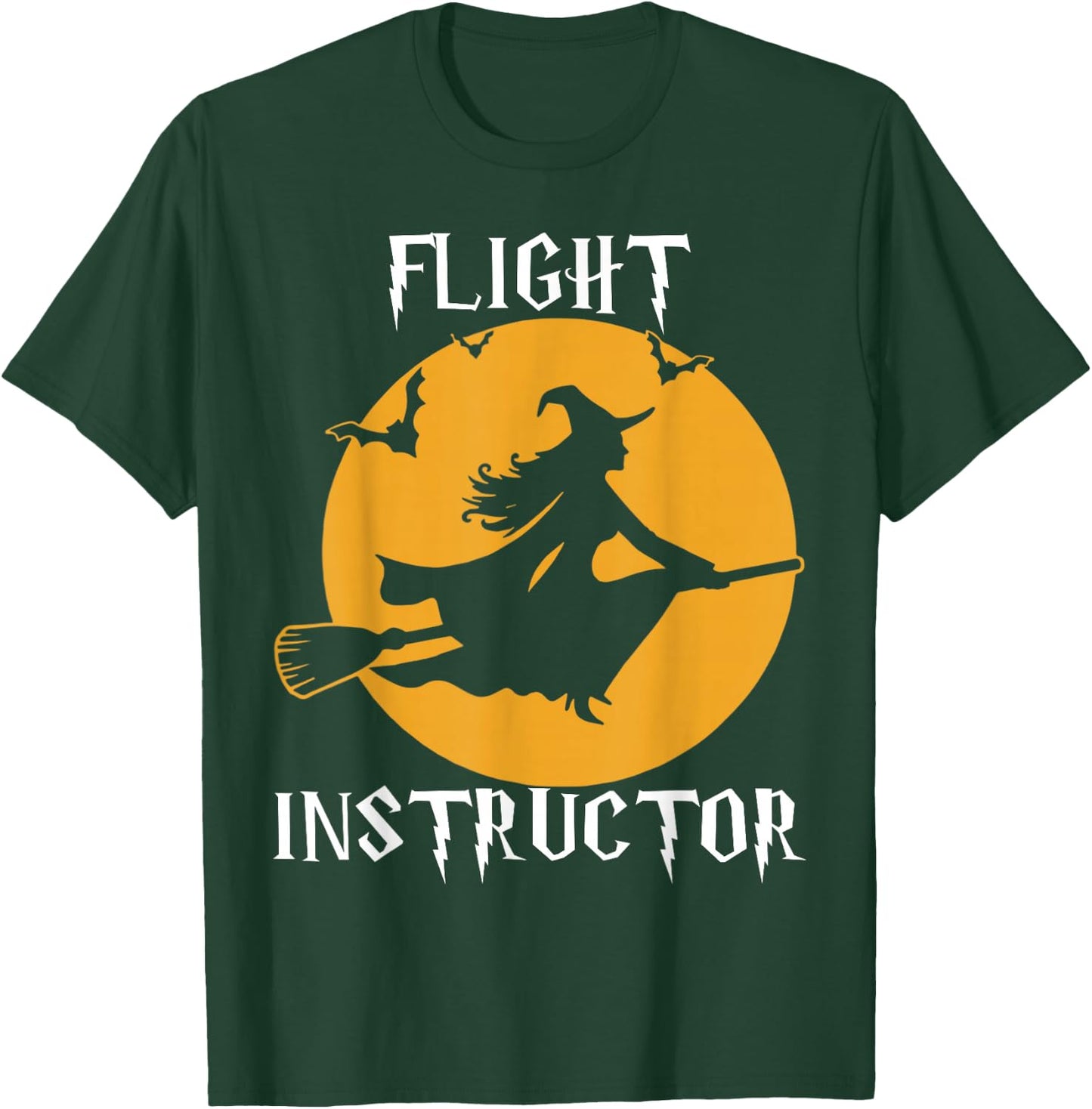 Flight Instructor Witch Halloween T-Shirt - T-Shirt | Forest