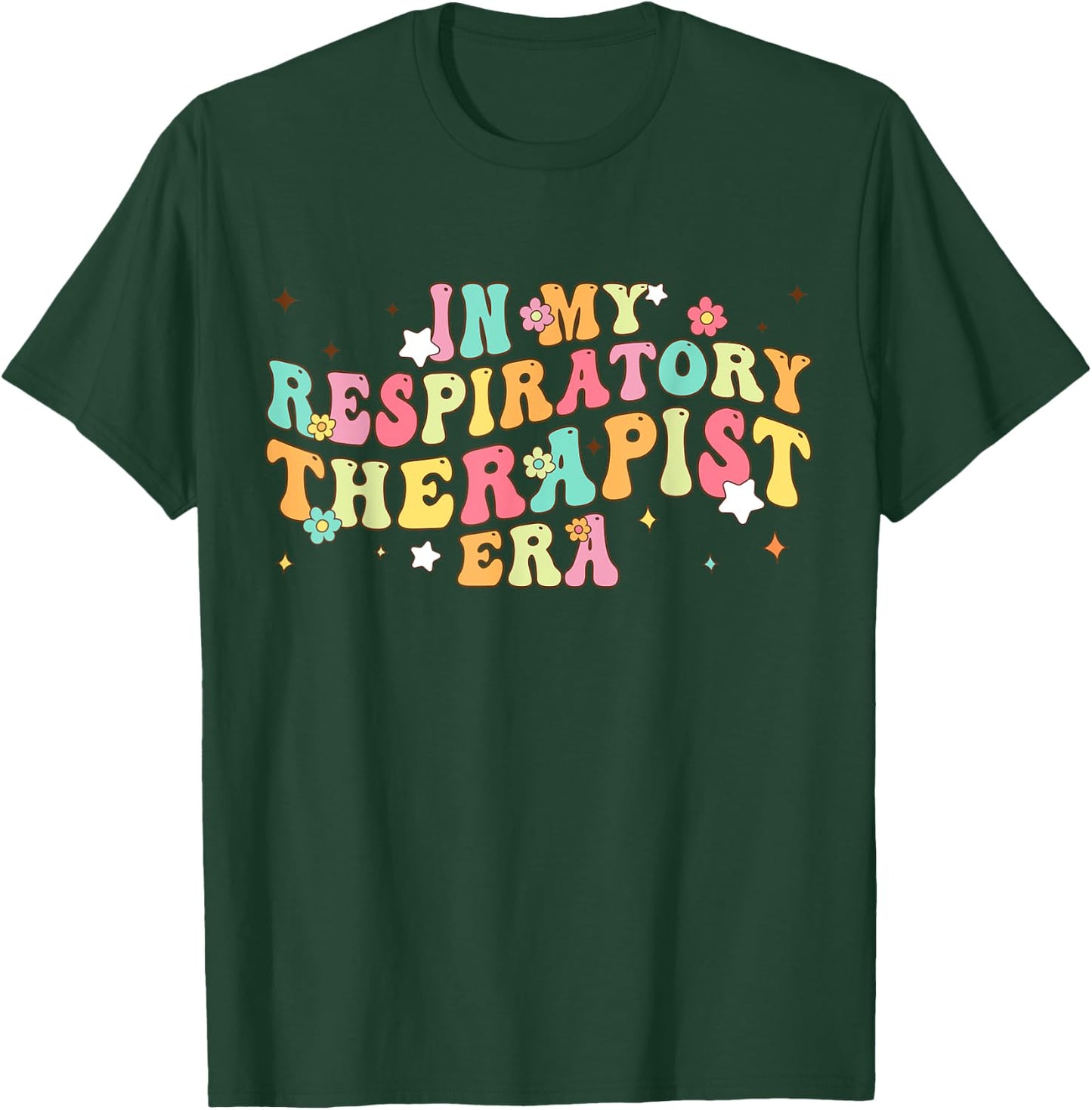Retro In My Respiratory Therapist Era Pulmonologist RT Nurse T-Shirt - T-Shirt | Forest