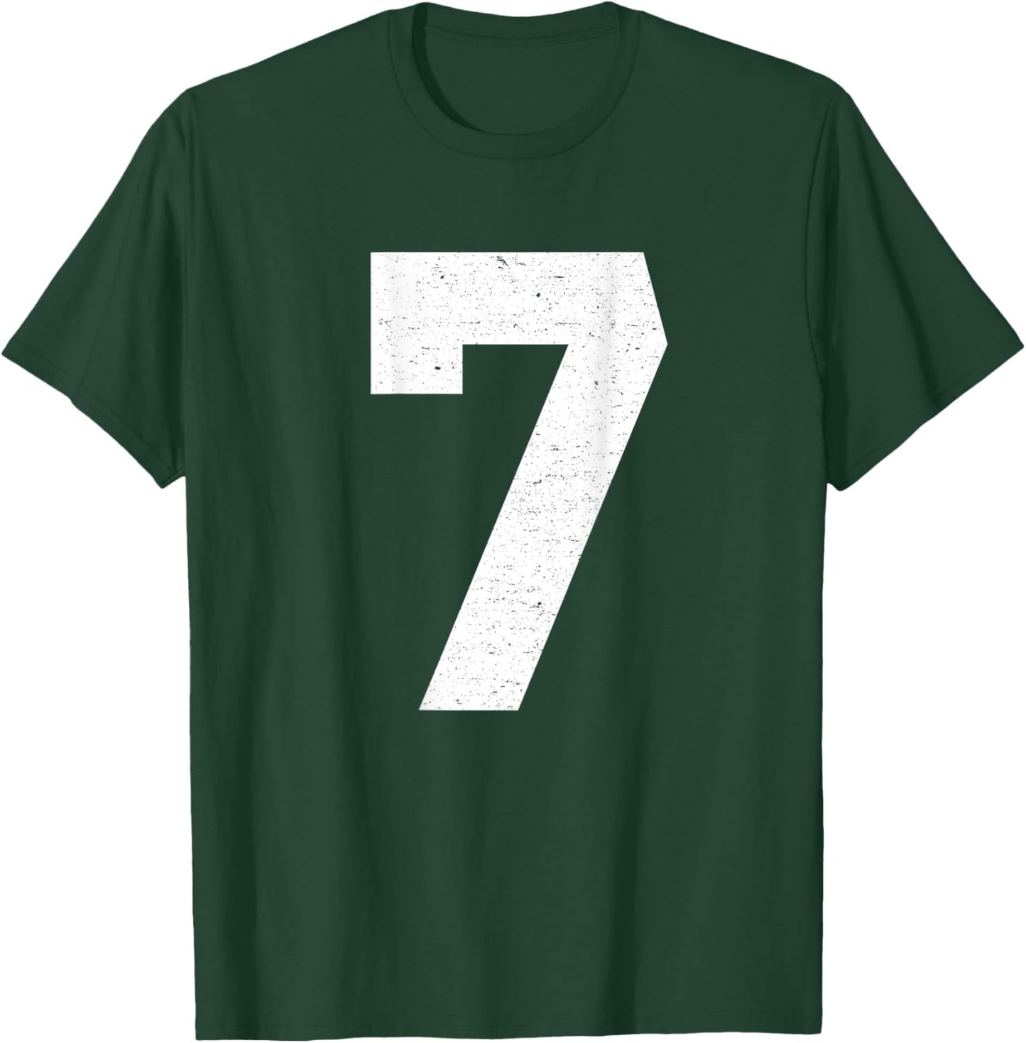 #7 Jersey Uniform Varsity Sports Number, 7th Birthday T-Shirt - T-Shirt | Forest