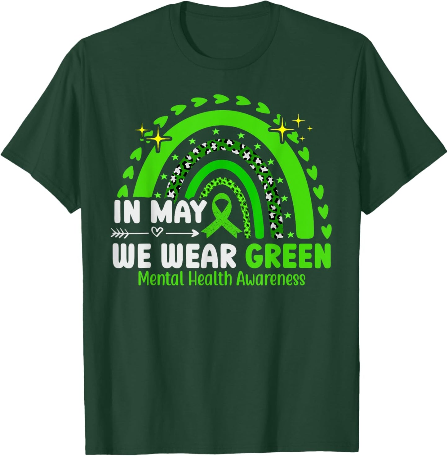 Its Okay To Not Be Okay Shirt Mental Health Awareness Ribbon T-Shirt - T-Shirt | Forest