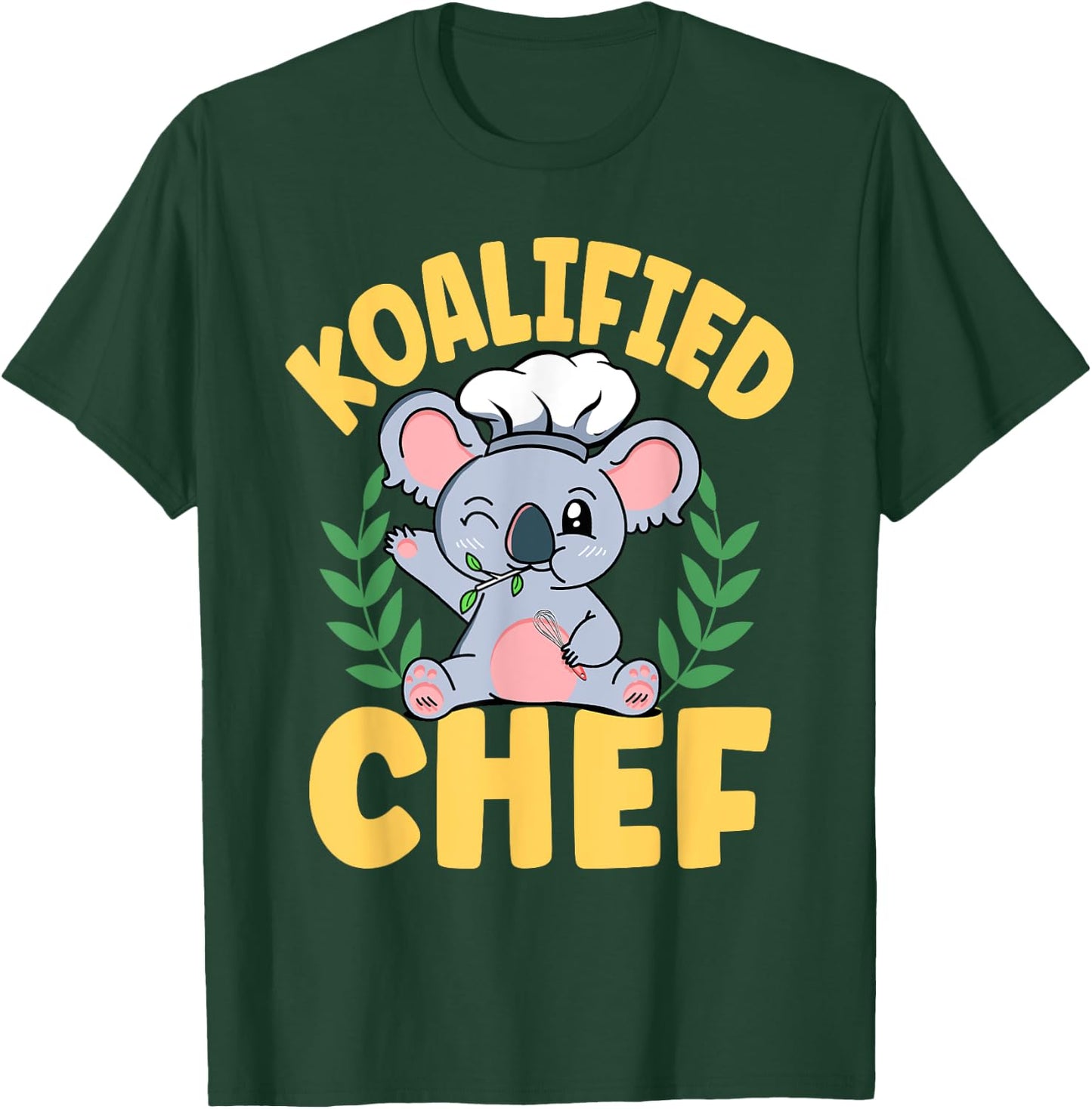 Cute Australian Animal Koala Bears Koalified Chef T-Shirt - T-Shirt | Forest