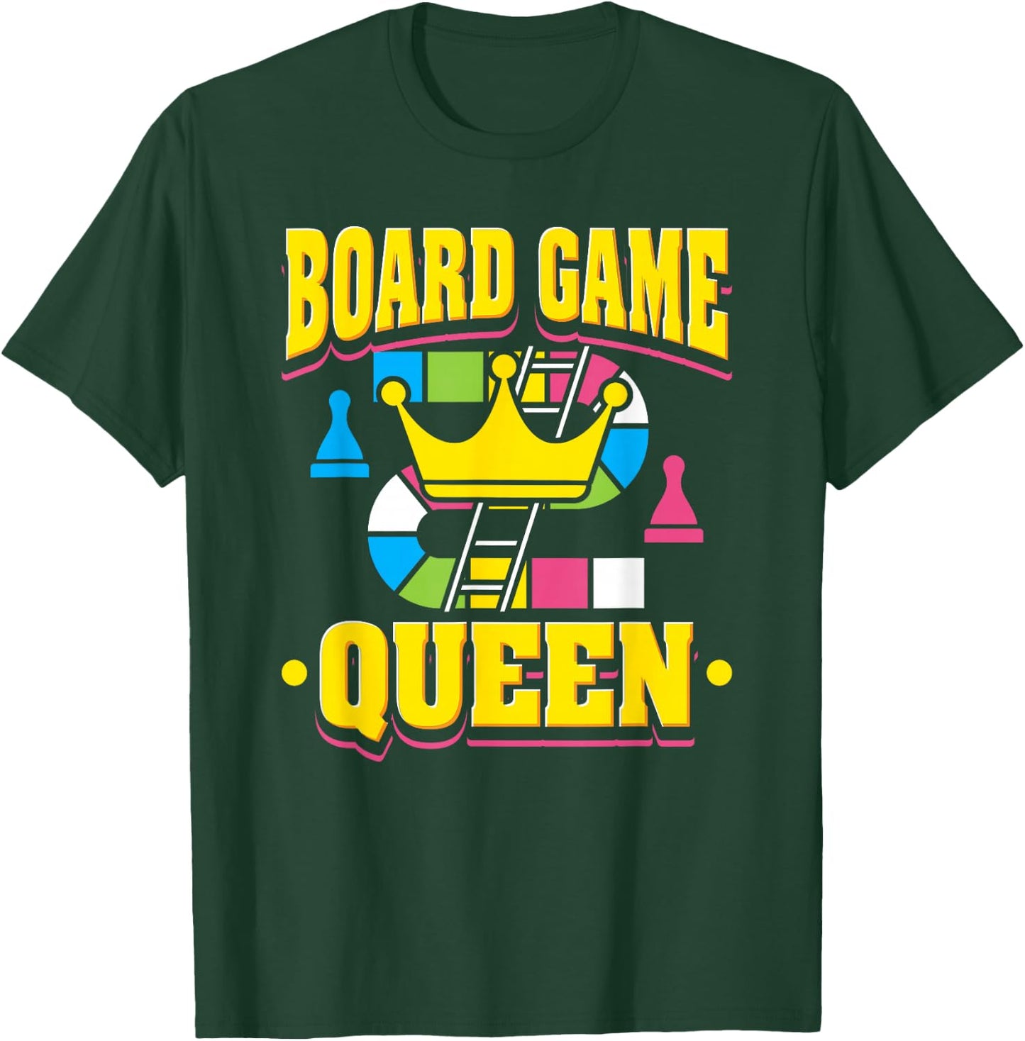 Funny Board Game Queen Design T-Shirt - T-Shirt | Forest