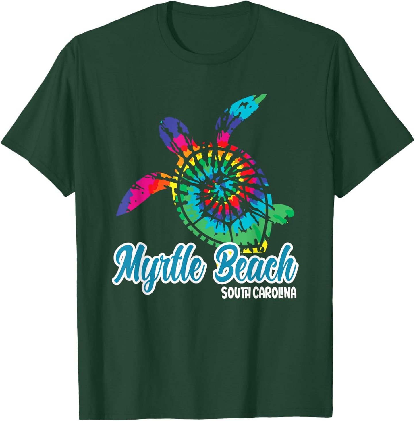 Myrtle Beach Souvenirs S Carolina Tie Dye Save Sea Turtle Men Women Girls Kids T-Shirt - T-Shirt | Forest