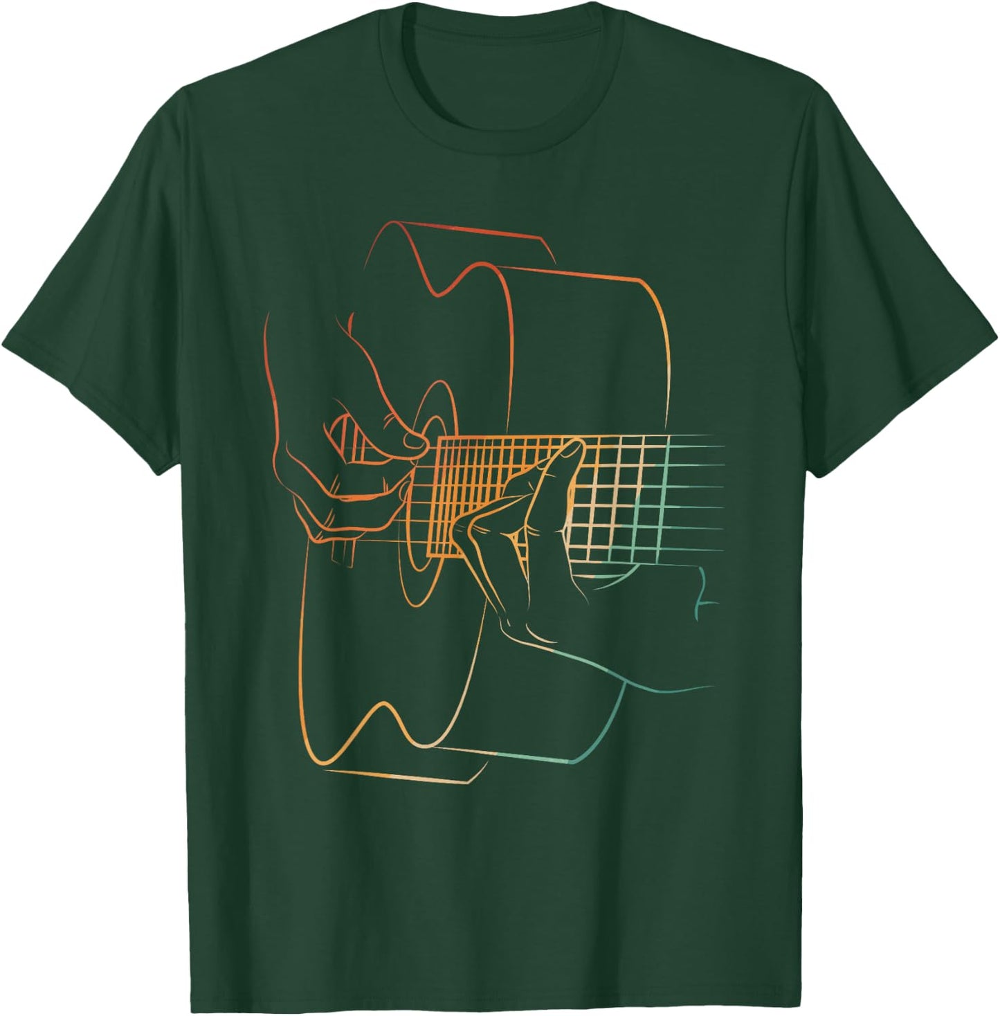 Cool Acoustic Guitar Women Acoustic Guitar Player T-Shirt - T-Shirt | Forest