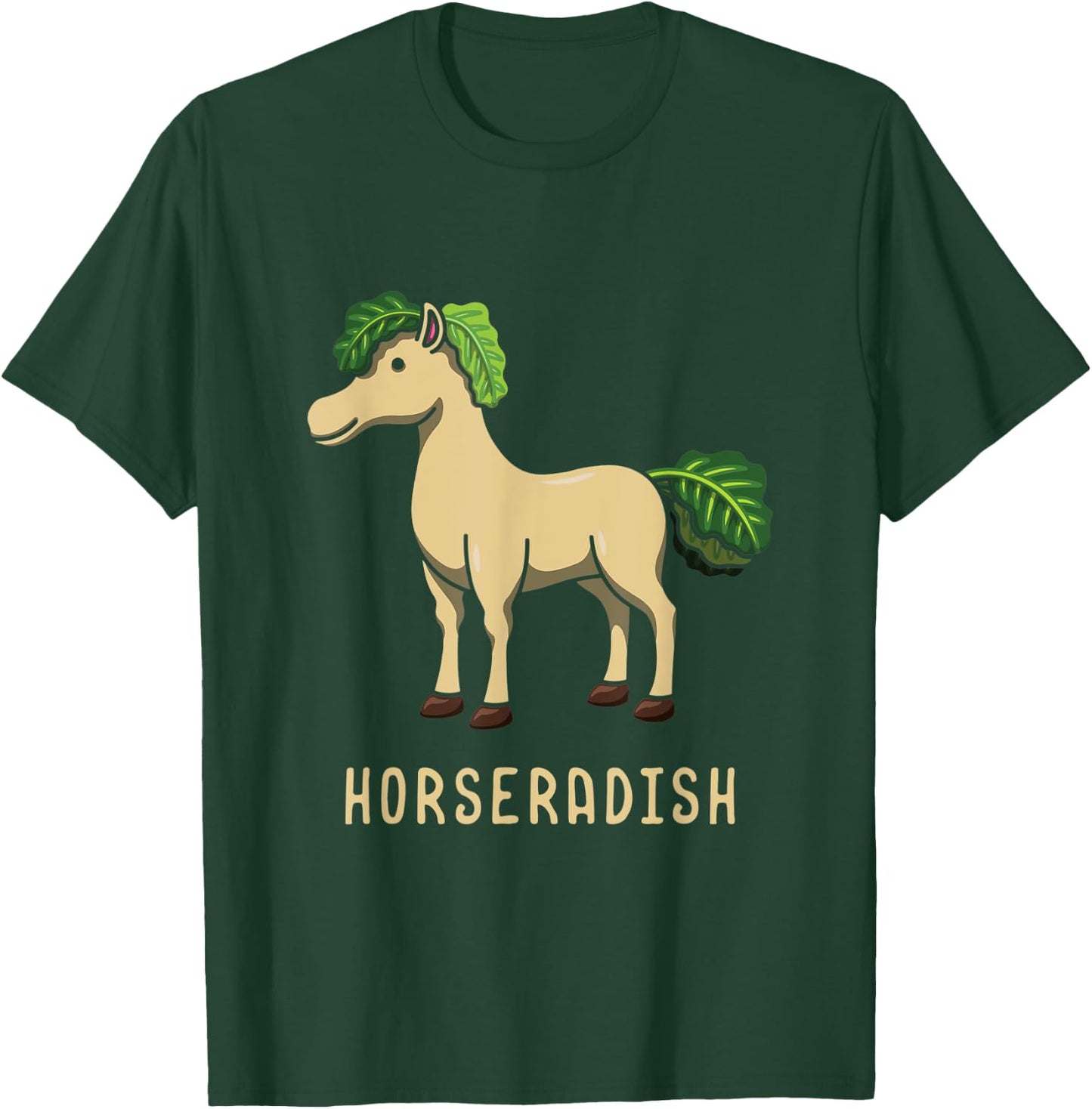Horseradish Horse Whisperer Animal Farming Radish Vegetable T-Shirt - T-Shirt | Forest