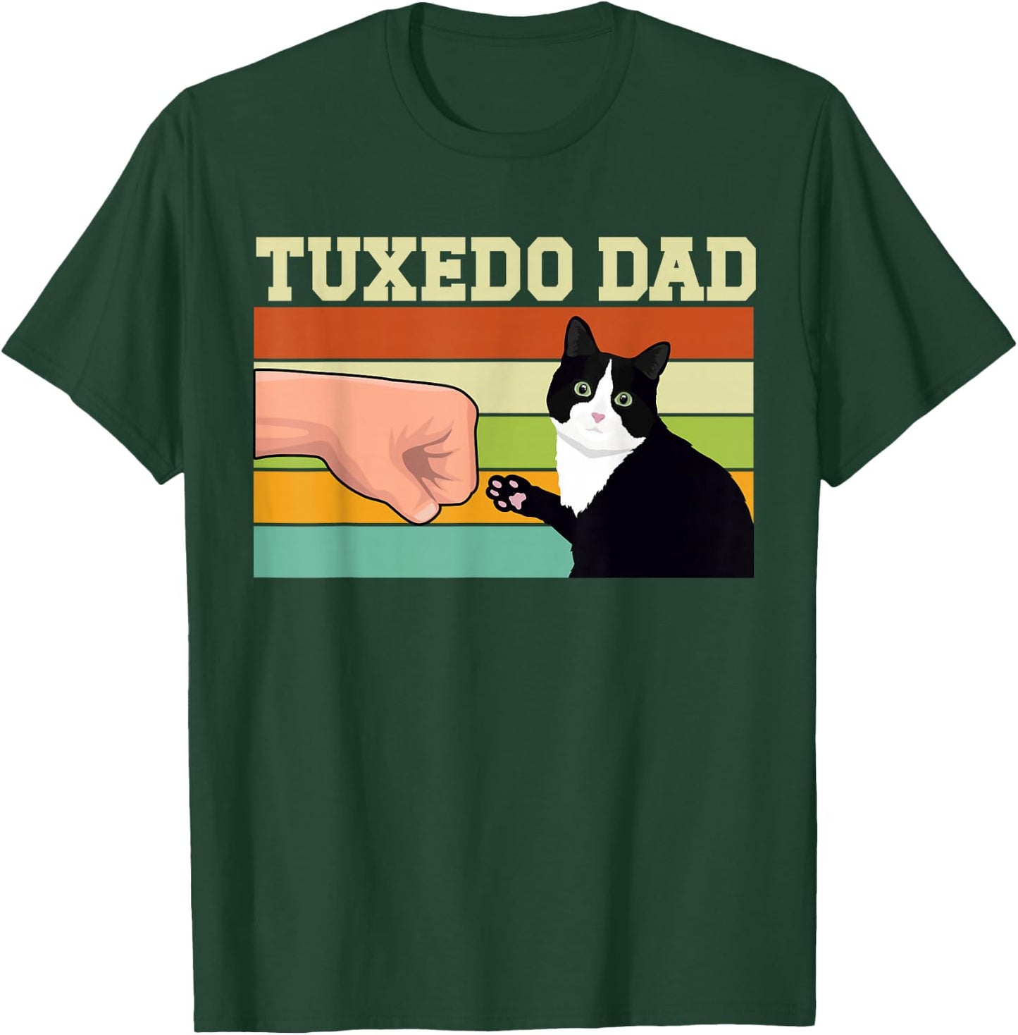 Tuxedo Cat Dad Tuxedo Cat Owner Tuxedo Cat Lover T-Shirt - T-Shirt | Forest