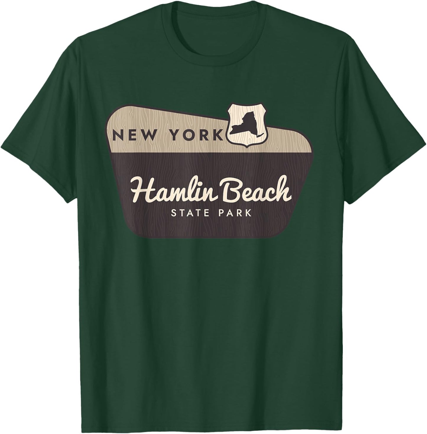 Hamlin Beach State Park New York Welcome Sign Vacation Men Women Kids T-Shirt - T-Shirt | Forest