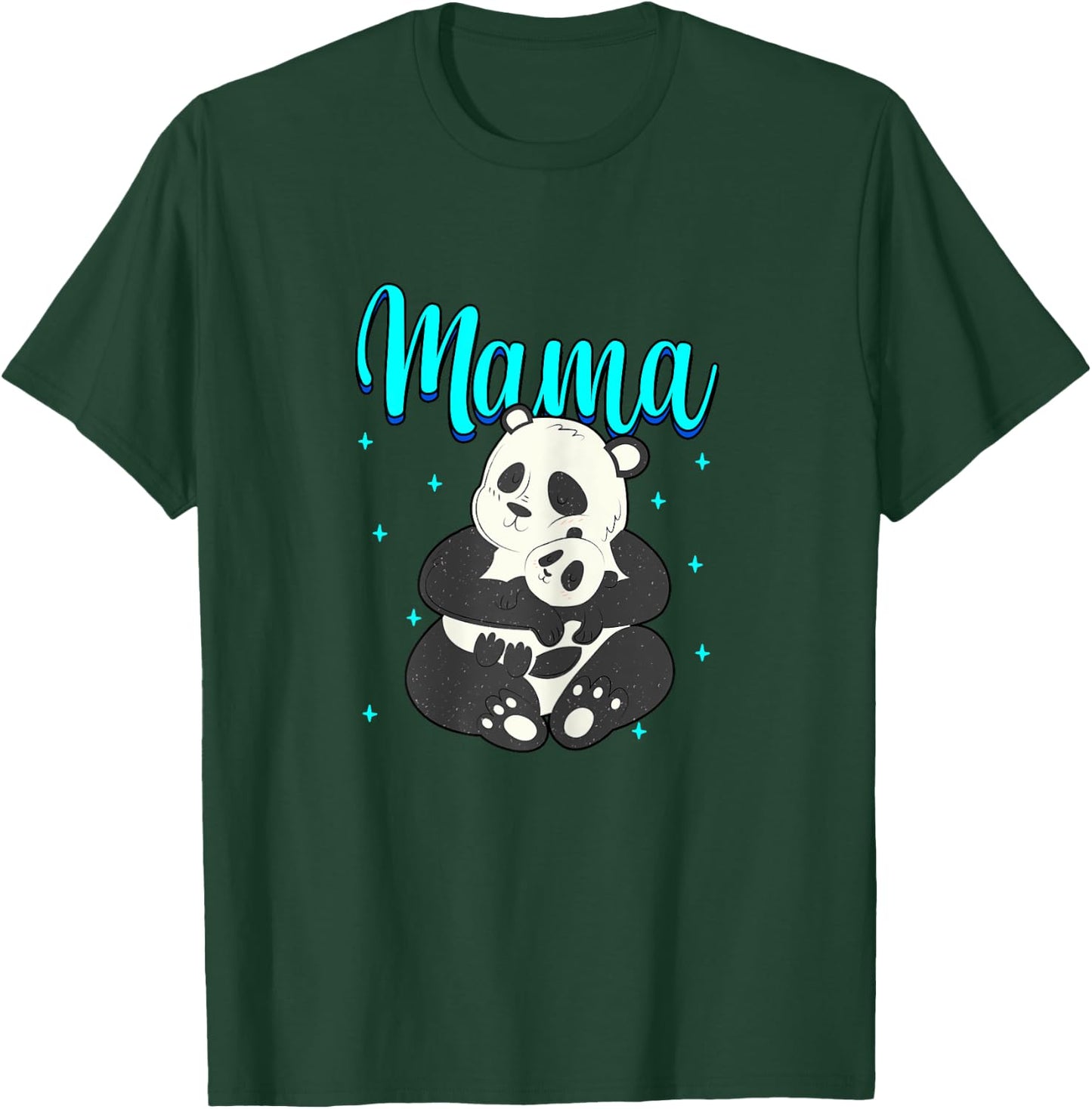 Mama Panda Bear Mama Mom Women Mothers Day T-Shirt - T-Shirt | Forest