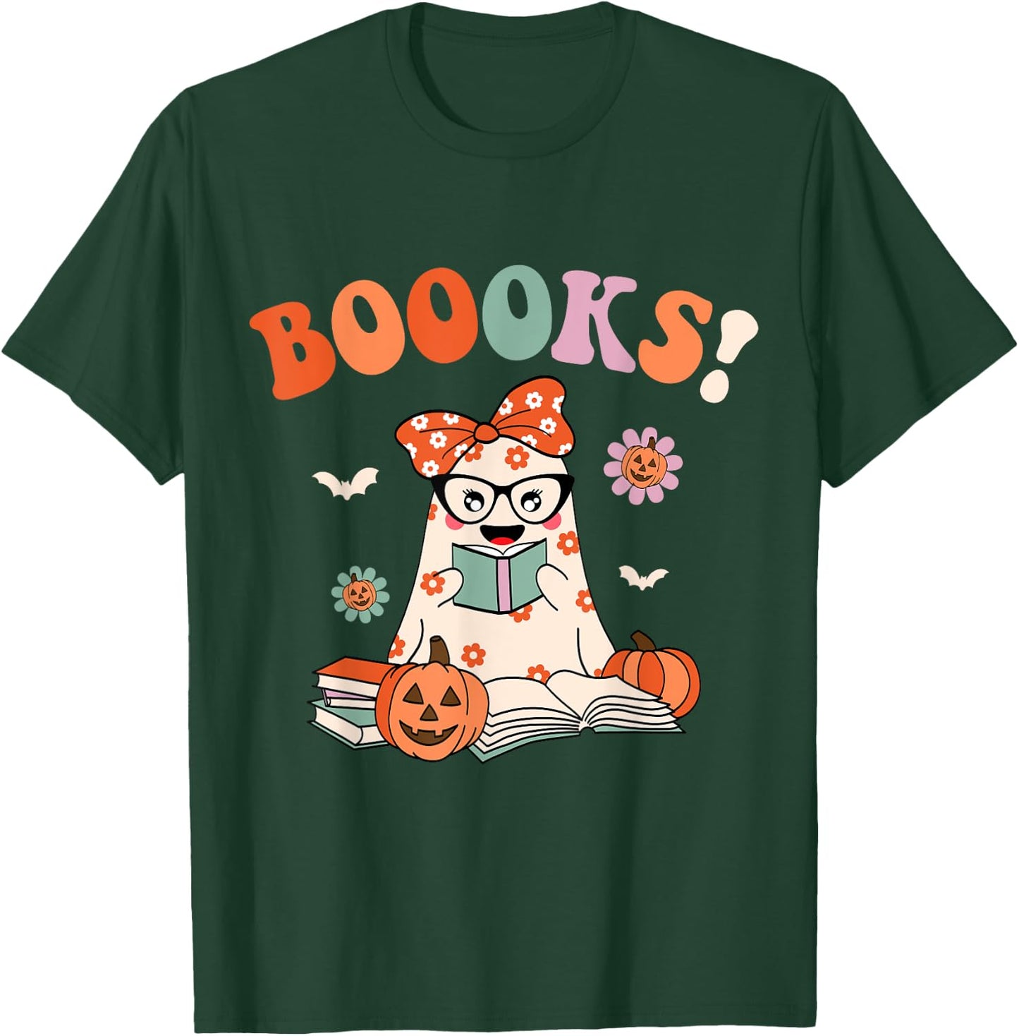 Read More Books Spooky Teacher Cute Halloween Women Men T-Shirt - T-Shirt | Forest