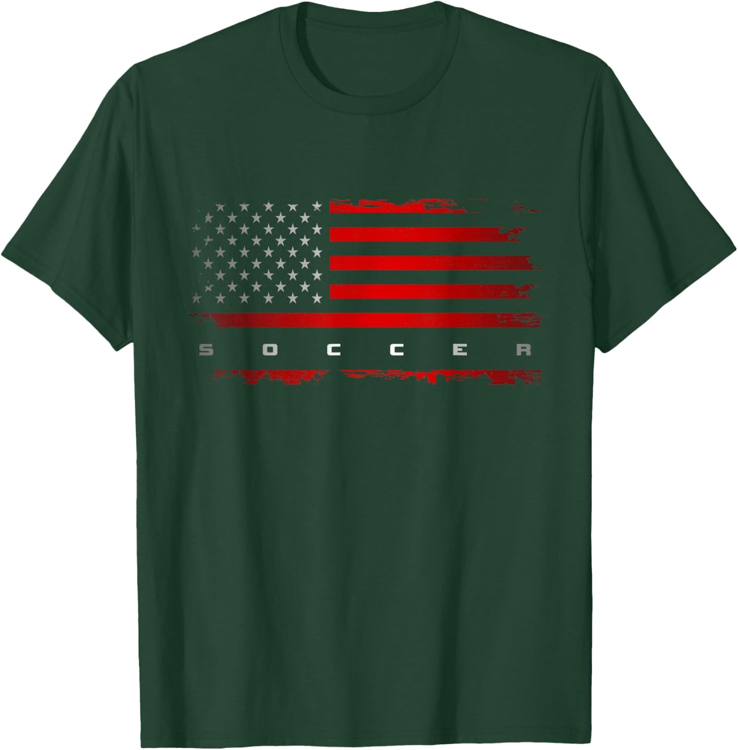 American Flag Soccer Apparel - Soccer T-Shirt - T-Shirt | Forest