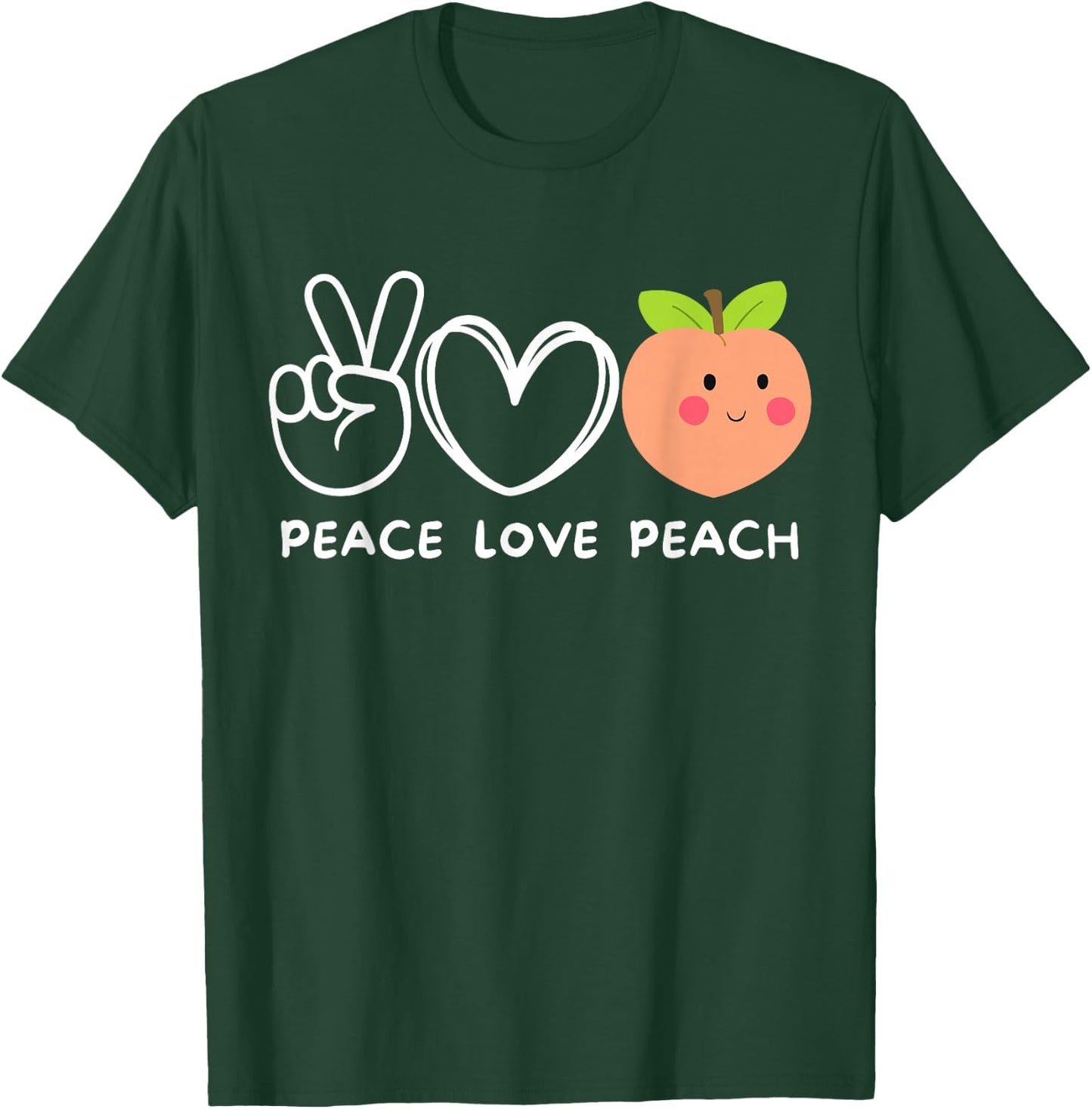 Peace, Love Peach Retro Peach Lover Fruit Lover T-Shirt - T-Shirt | Forest
