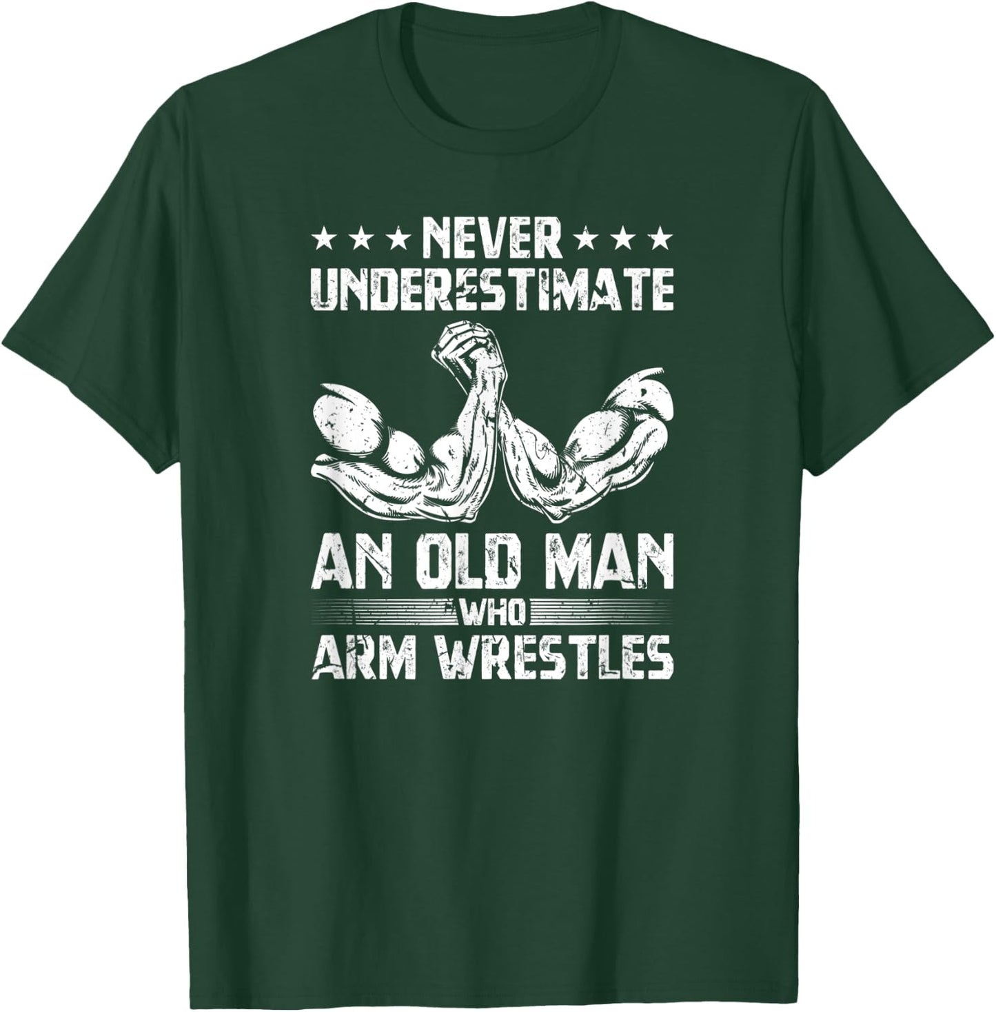 Arm Wrestle Fun Vintage Arm Wrestling T-Shirt - T-Shirt | Forest