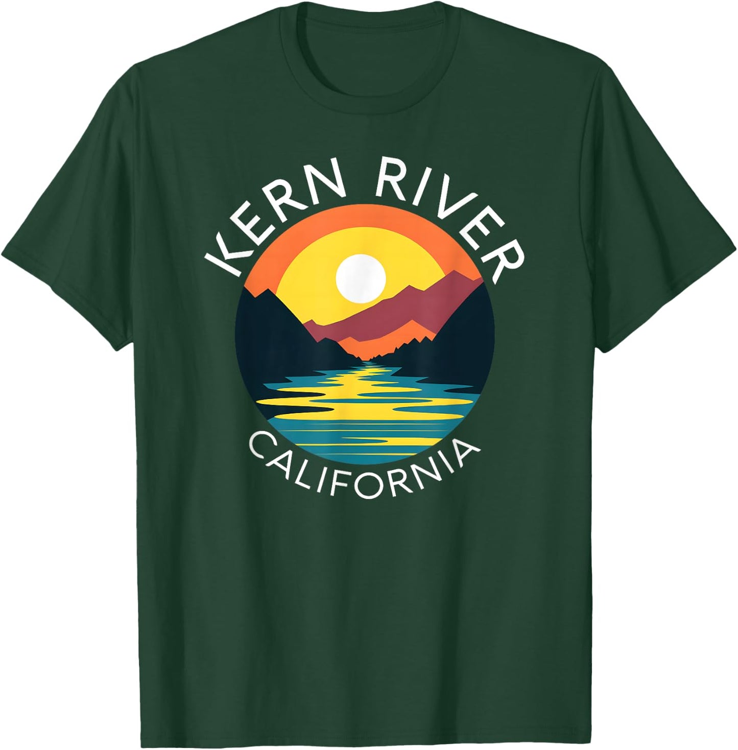 Kern River California Sequoia Forest Kernville Retro Camping T-Shirt - T-Shirt | Forest