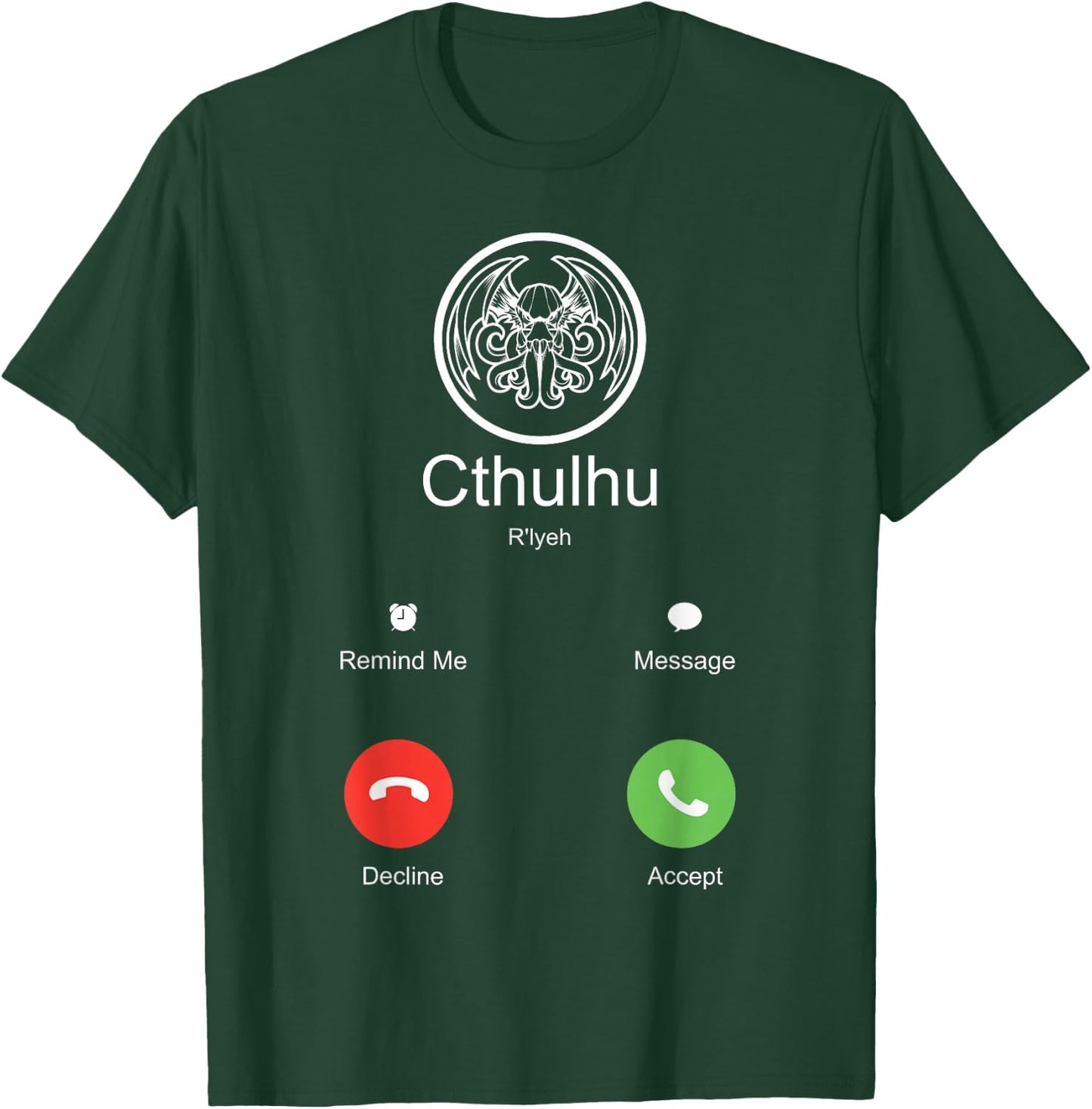 Death Call of Cthulhu Monster Mythos Goth Cthulhu T-Shirt - T-Shirt | Forest