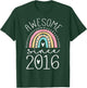 Awesome Since 2016 9th Birthday Rainbow Gifts Born in 2016 T-Shirt - T-Shirt | Forest