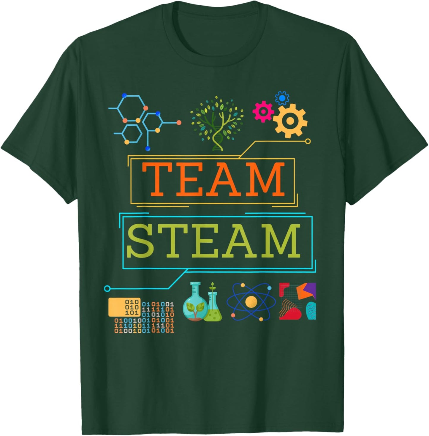 Team STEAM Science Teacher Kids STEM T-Shirt - T-Shirt | Forest
