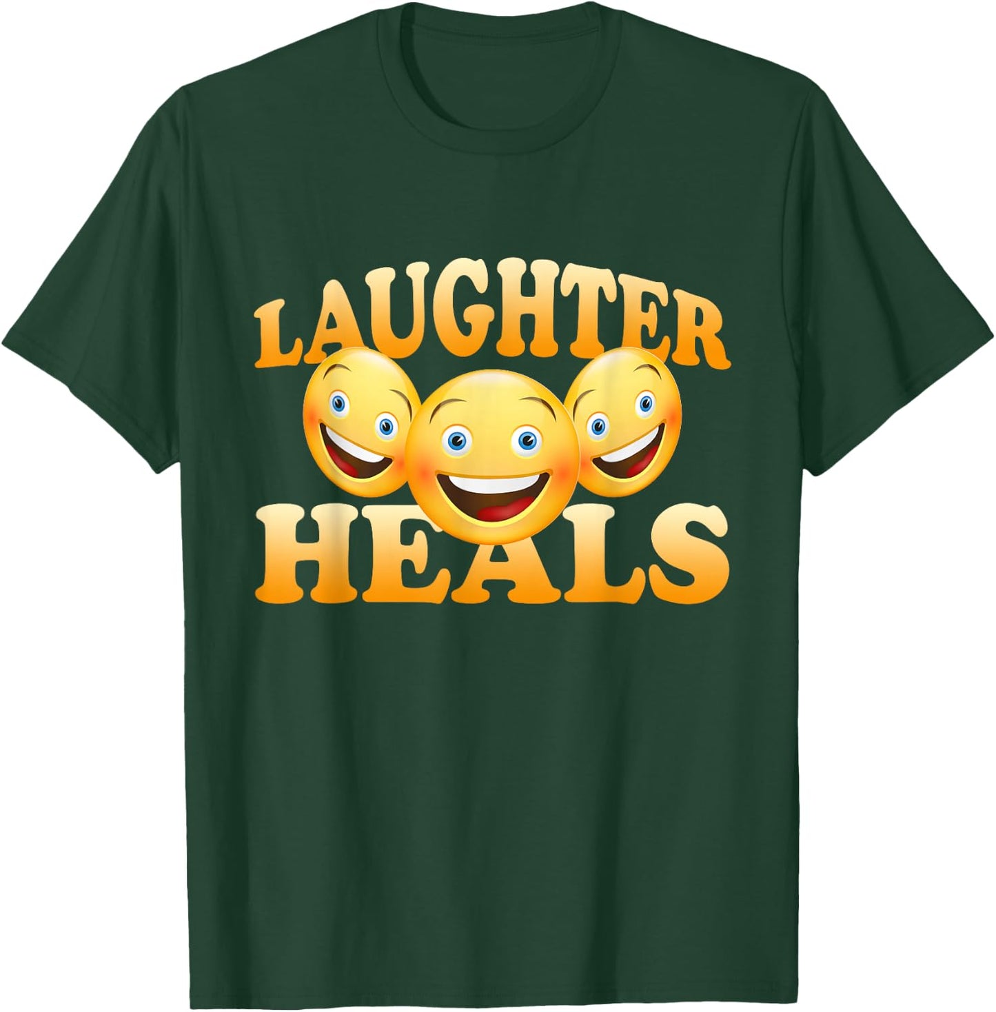 Laughter Heals Laughter Meditation Laughter Yoga Laughing T-Shirt - T-Shirt | Forest