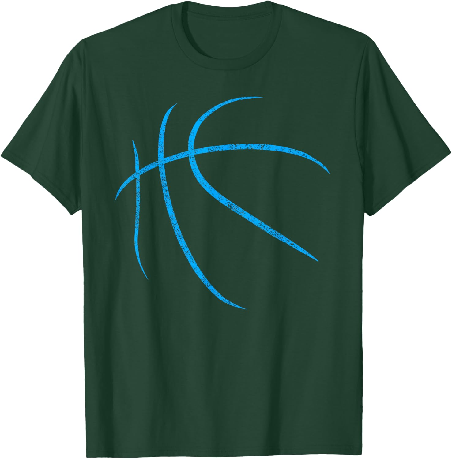 Blue basketball ball minimalist sports T-Shirt - T-Shirt | Forest