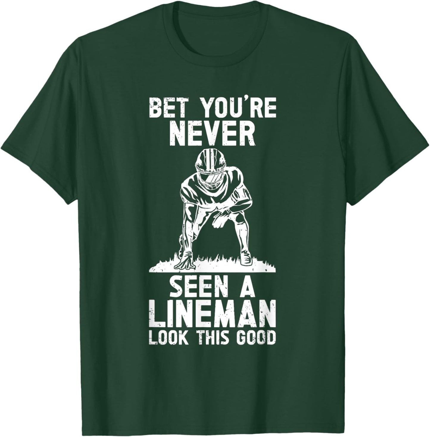 Defensive Lineman Football Player Position Quarterbacks T-Shirt - T-Shirt | Forest