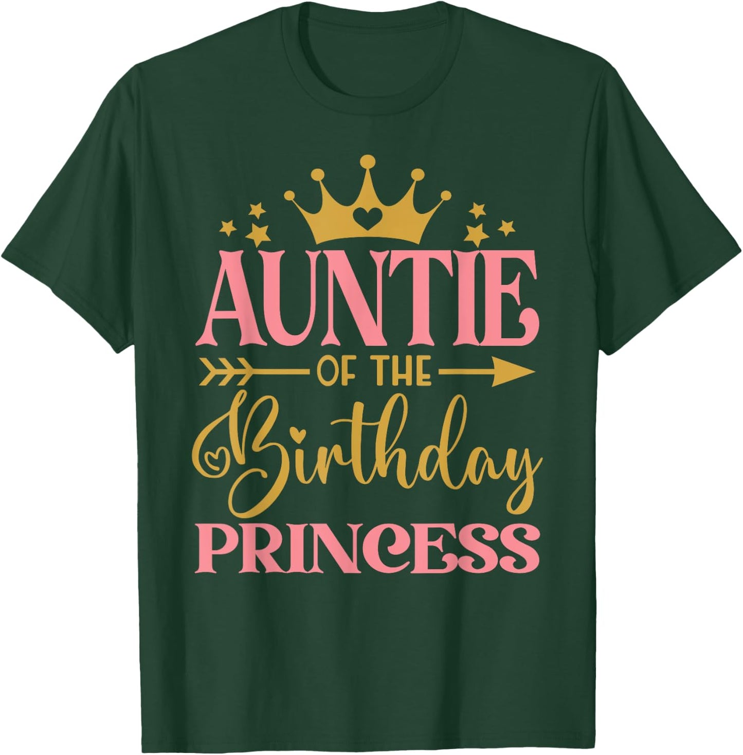 Auntie of The Birthday for Girl - 1st Birthday Princess Girl T-Shirt - T-Shirt | Forest