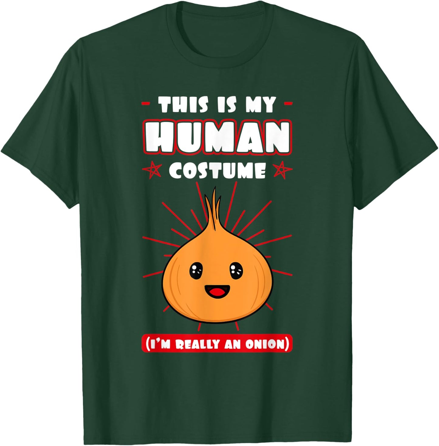 Onion Human Costume Bulb Shallot Lover Vegeterian Farmer T-Shirt - T-Shirt | Forest
