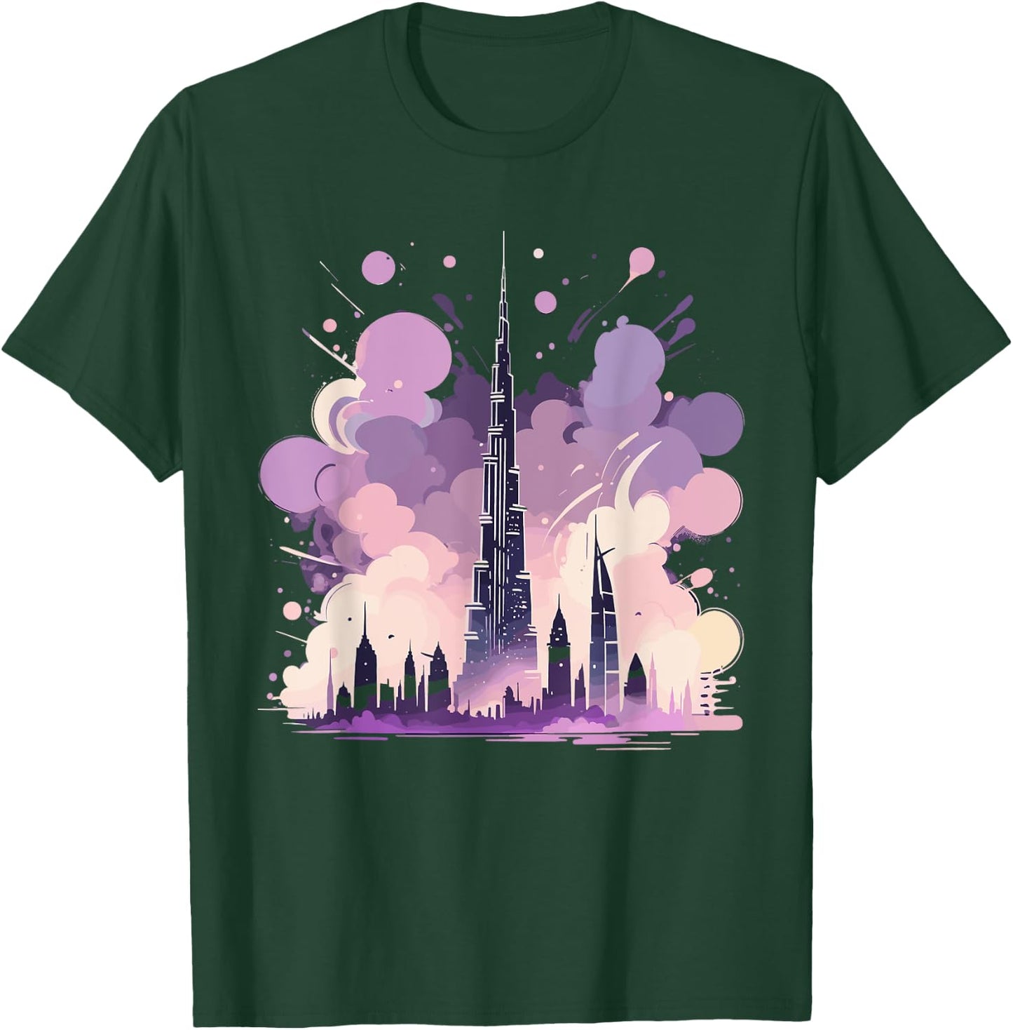 Burj Khalifa Dubai Matching Family Vacation Unique Magic Art T-Shirt - T-Shirt | Forest