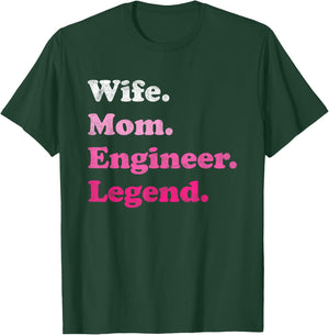Engineer for Mom or Wife for Mother's Day T-Shirt - T-Shirt | Forest