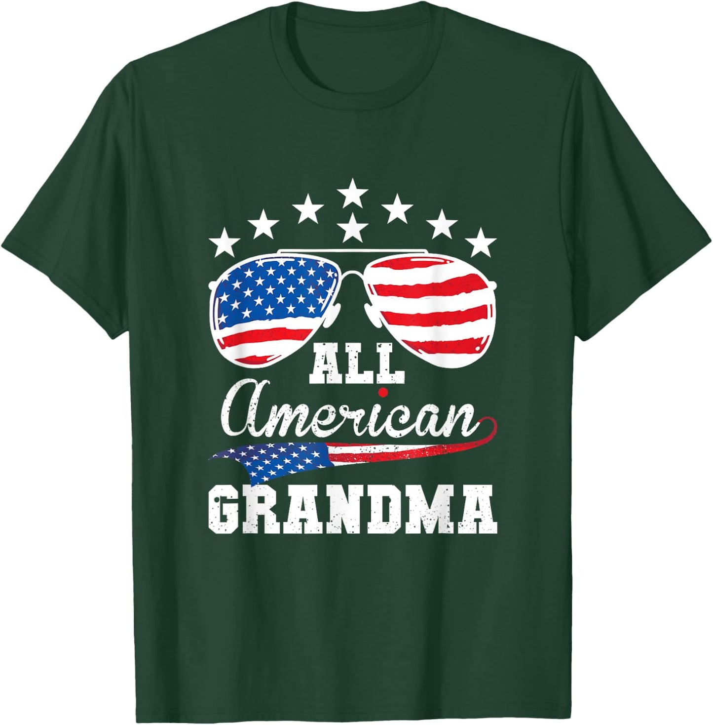 All American Grandma 4th of July Matching Family T-Shirt - T-Shirt | Forest