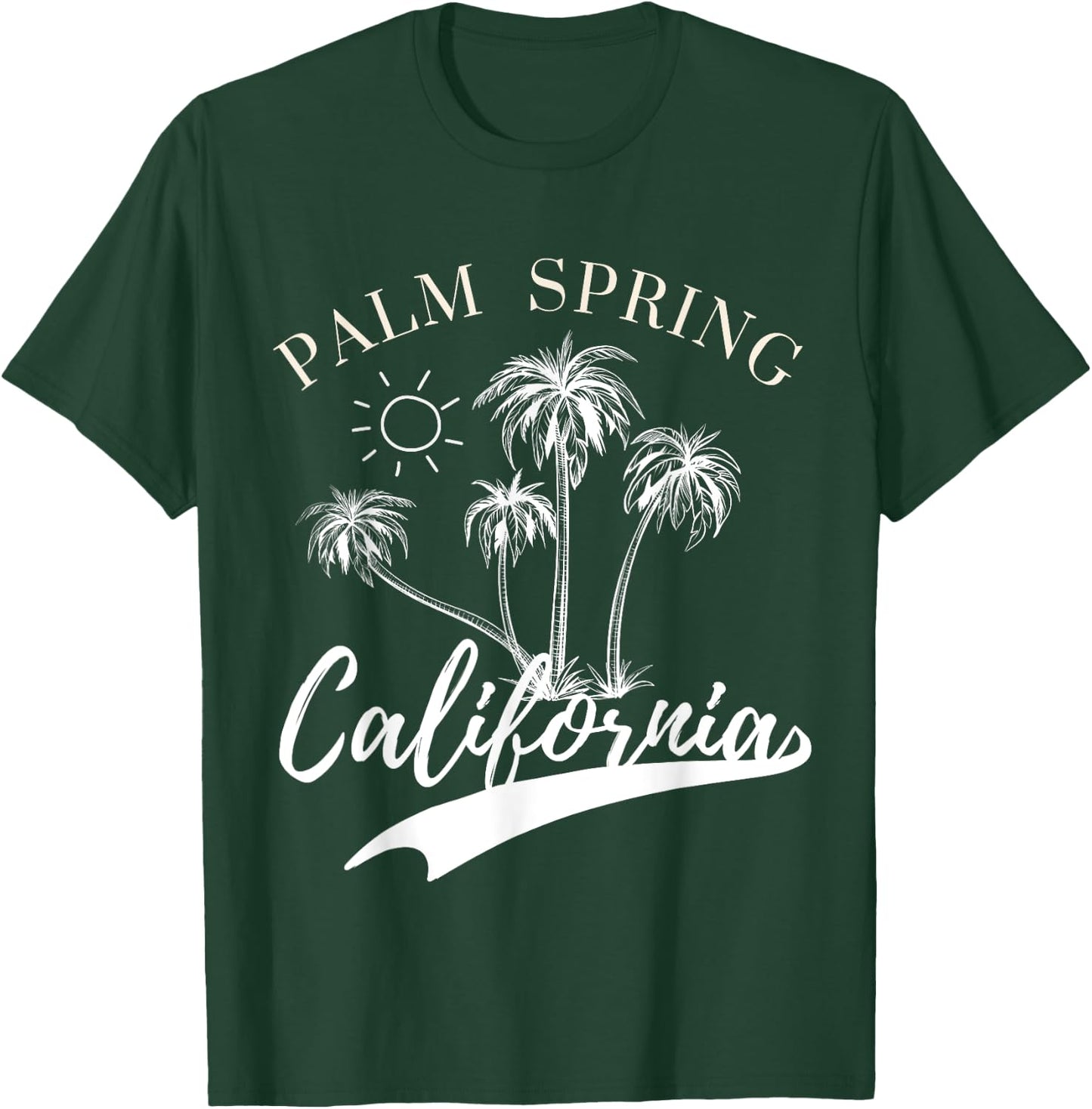 Palm Springs California Beach CA Surfer Tree Gifts & Apparel Men Women Kids T-Shirt - T-Shirt | Forest
