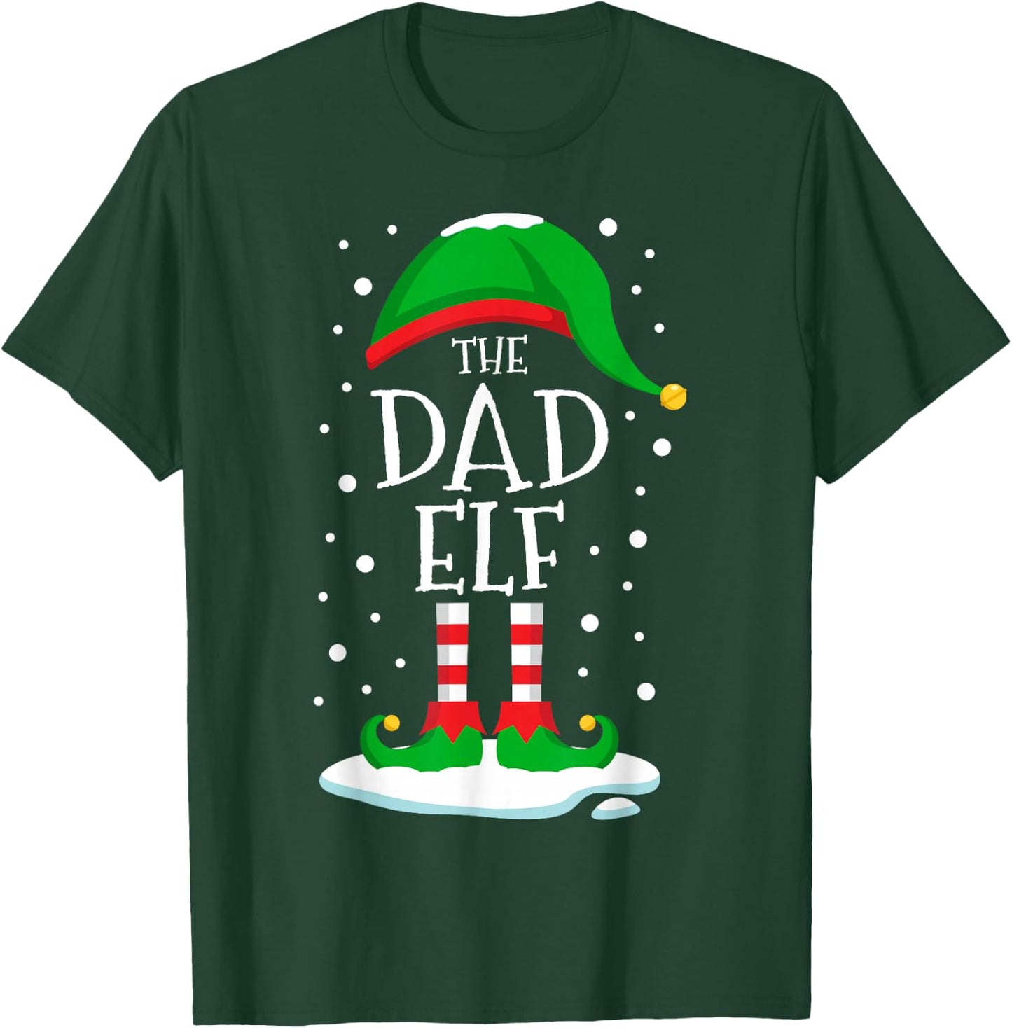 The Dad Elf Christmas Family Matching Xmas Daddy Funny T-Shirt - T-Shirt | Forest