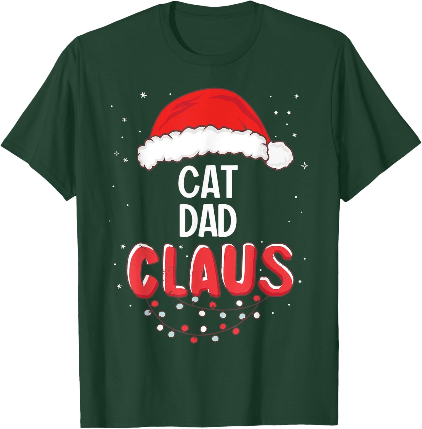 Cat Dad Santa Claus Christmas Matching Costume Women T-Shirt - T-Shirt | Forest