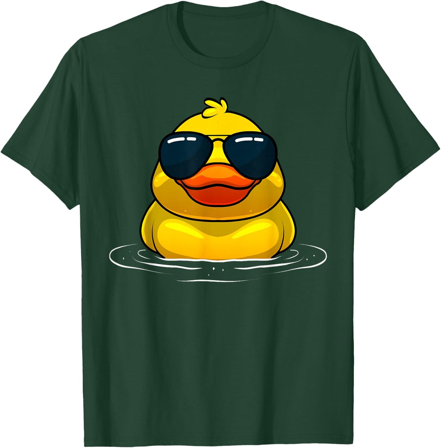Cool Duck Women Kids Rubber Duck Lovers Sunglasses T-Shirt - T-Shirt | Forest
