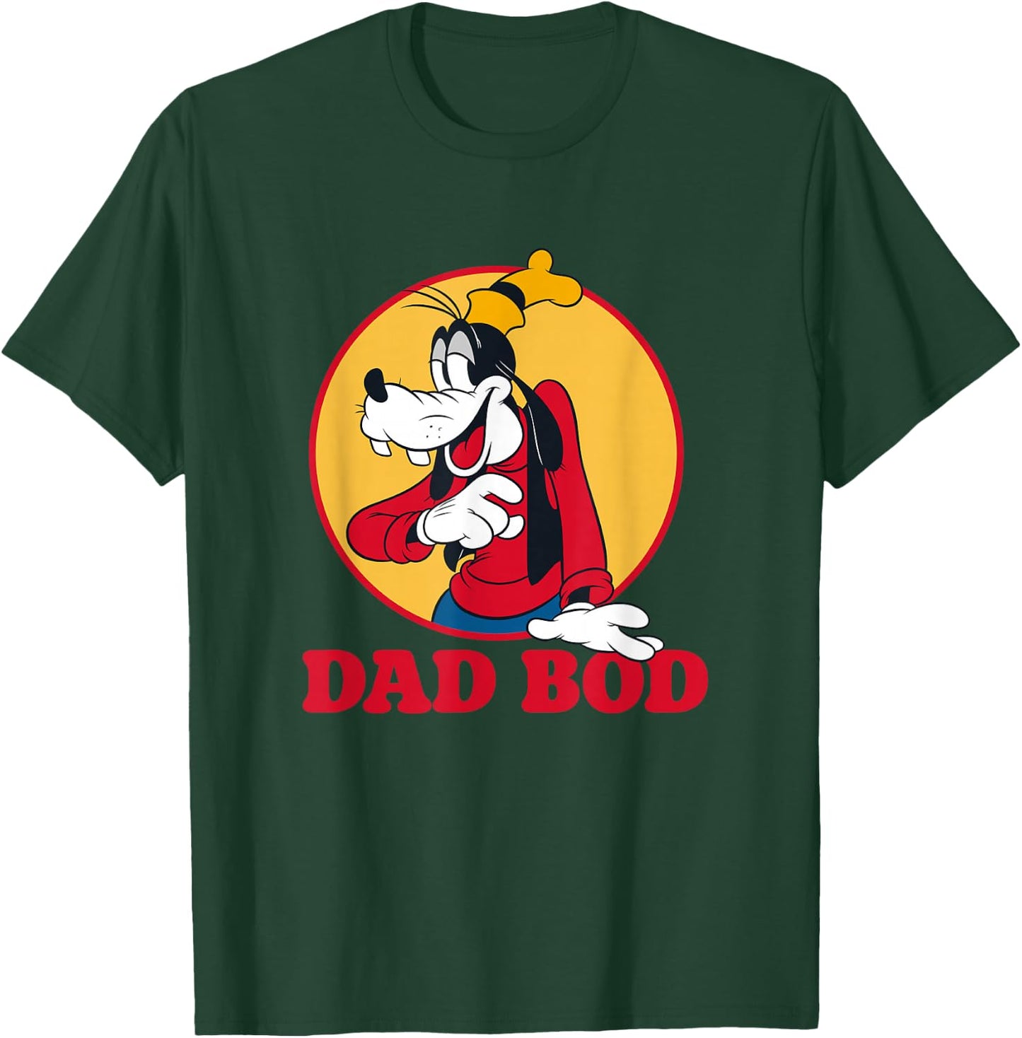 Disney Mickey And Friends Father's Day Dad Bod Goofy Vintage T-Shirt - T-Shirt | Forest