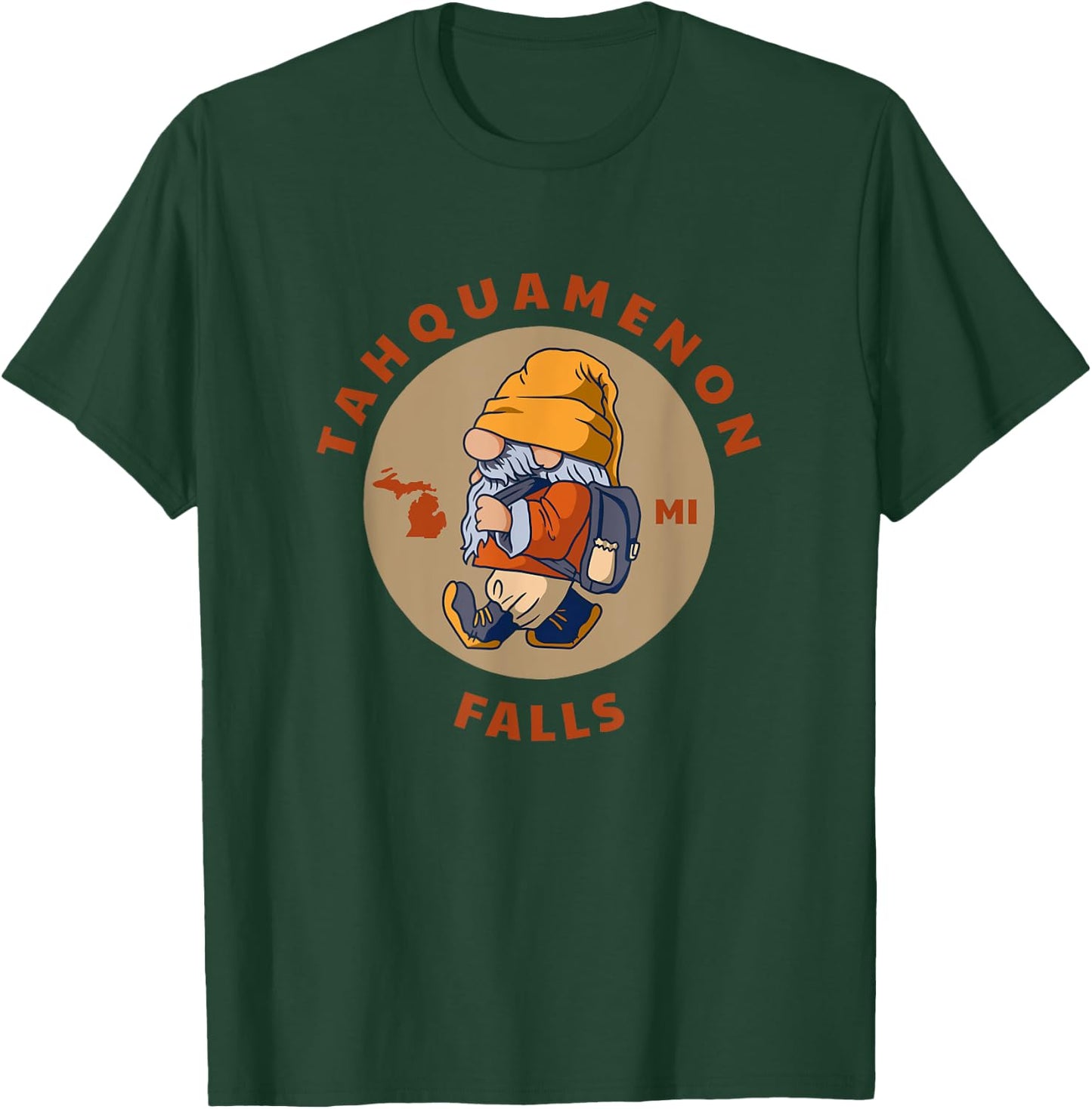 Tahquamenon Falls State Park Michigan Gnome MI Vacation T-Shirt - T-Shirt | Forest