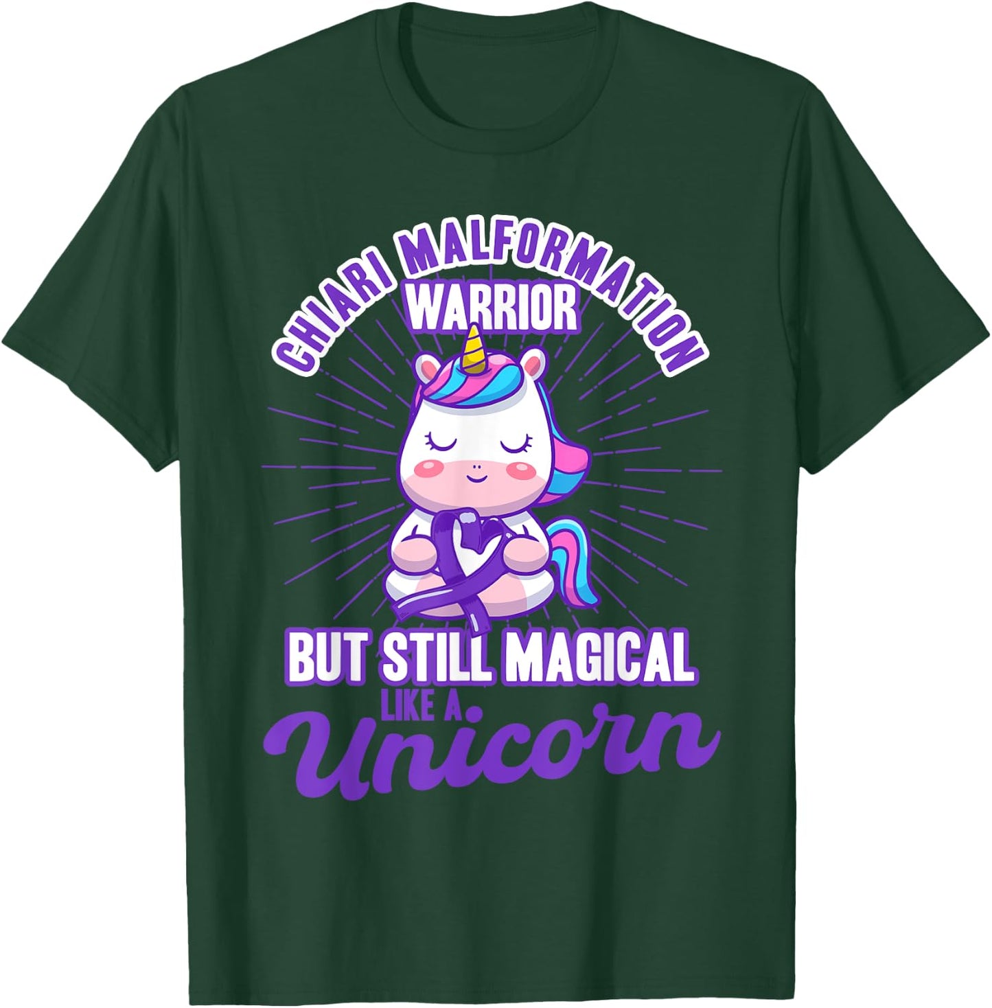 Magical Like A Unicorn Chiari Malformation Awareness T-Shirt - T-Shirt | Forest