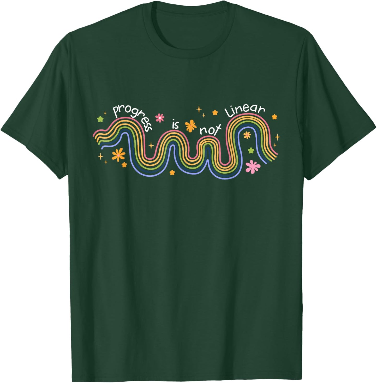Progress is Not Linear Sped Ed Special Education Teacher T-Shirt - T-Shirt | Forest