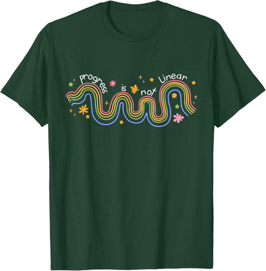 Progress is Not Linear Sped Ed Special Education Teacher T-Shirt - T-Shirt | Forest
