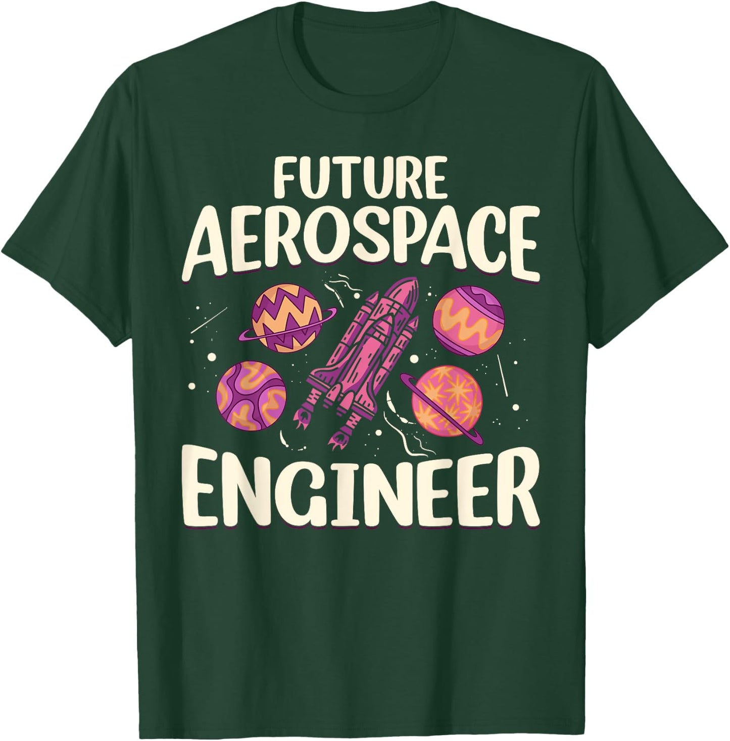 Space Travel Engineer - Future Aerospace Engineer T-Shirt - T-Shirt | Forest