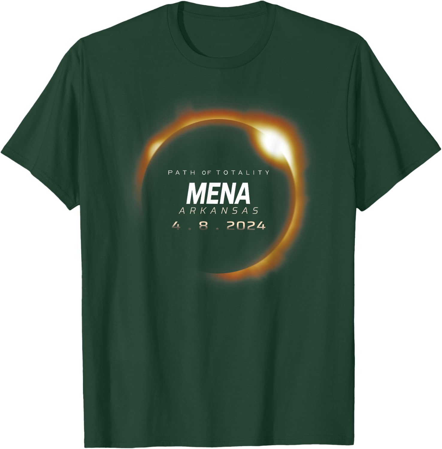 Total Solar Eclipse 2024 Mena Arkansas April 8 2024 T-Shirt - T-Shirt | Forest
