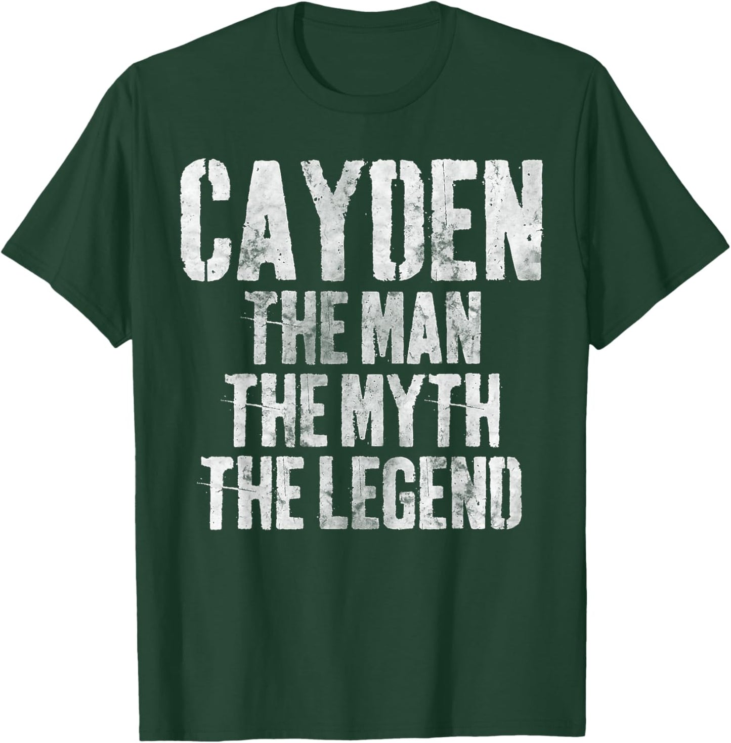 Personalized Shirt Cayden The Man The Myth The Legend T-Shirt - T-Shirt | Forest