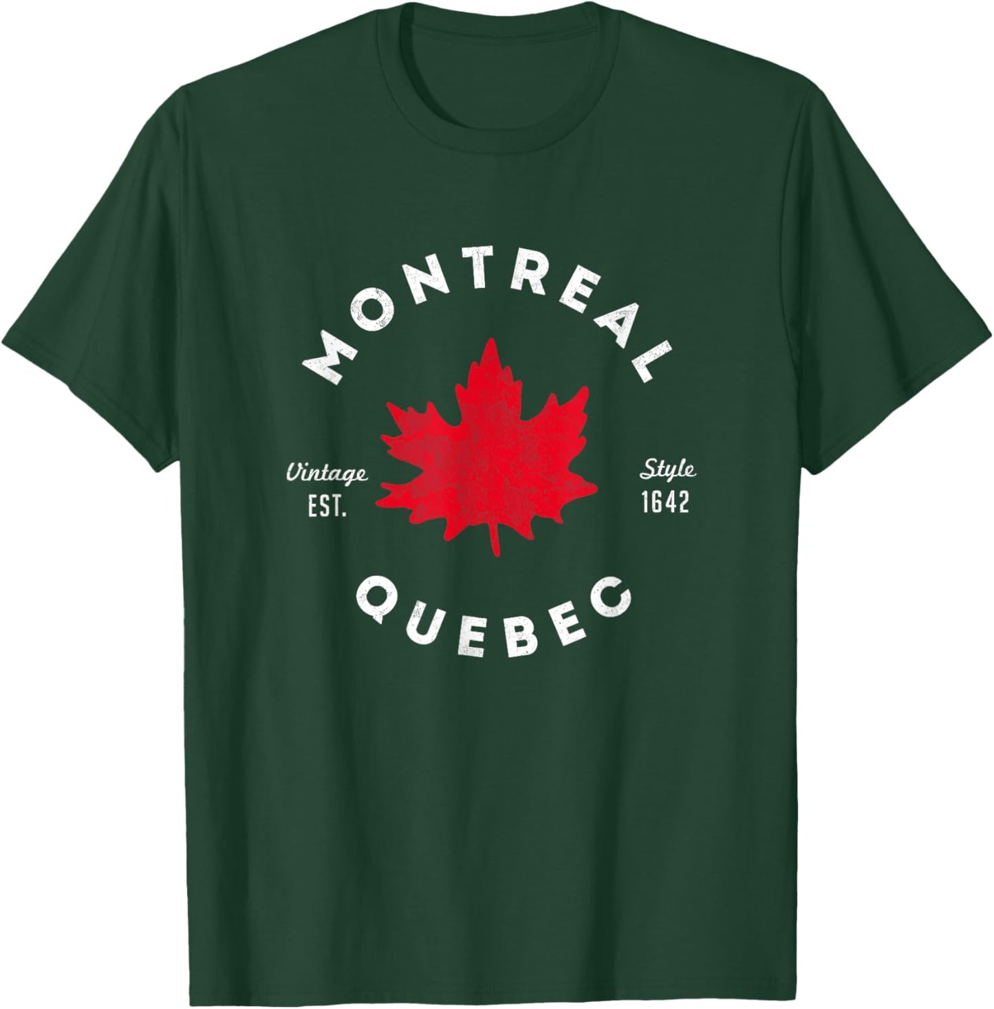 Montreal Canada Quebec Classic Vintage Retro T-Shirt - T-Shirt | Forest