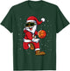 Christmas Basketball Black African American Santa Kids T-Shirt - T-Shirt | Forest