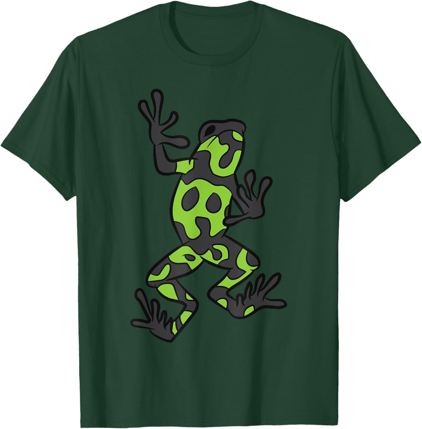 Green And Black Poison Arrow Frog Green Poison Dart Frog T-Shirt - T-Shirt | Forest